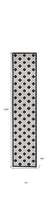 Black And White Gingham Non Skid Indoor Outdoor Runner Rug - 2' X 10'