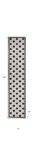 2' X 12' Black And White Gingham Non Skid Indoor Outdoor Runner Rug