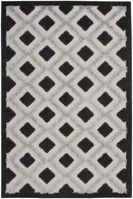 3' X 4' Black And White Gingham Non Skid Indoor Outdoor Area Rug