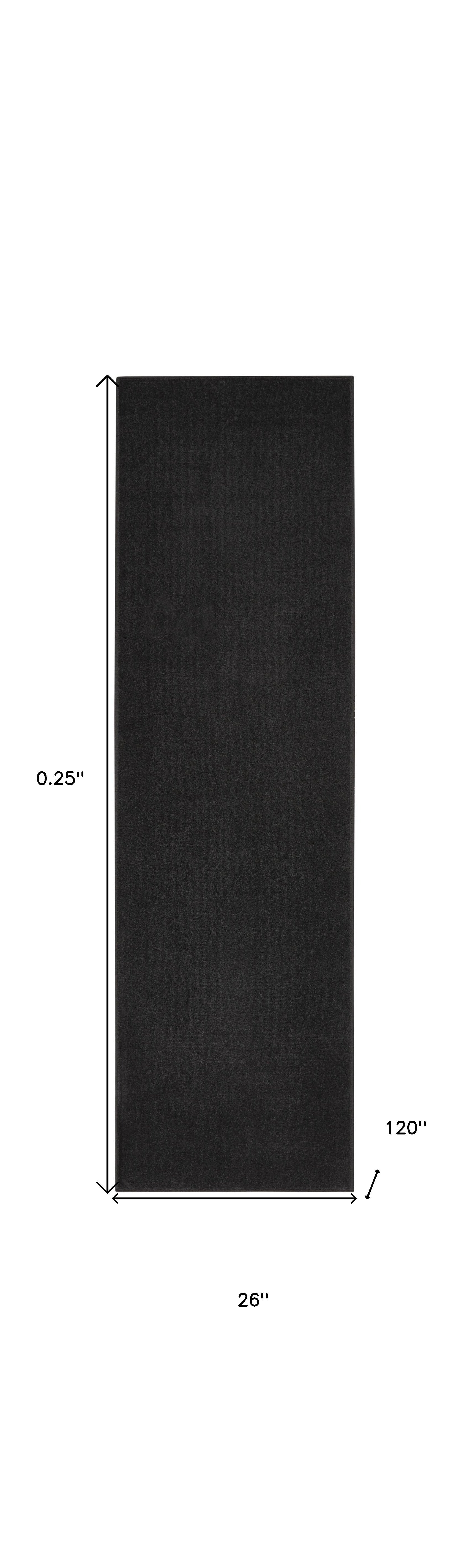 2' X 10' Black Non Skid Indoor Outdoor Runner Rug