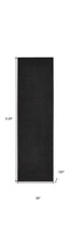 2' X 10' Black Non Skid Indoor Outdoor Runner Rug