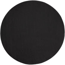 Black Round Non Skid Indoor Outdoor Area Rug - 8' x 8'