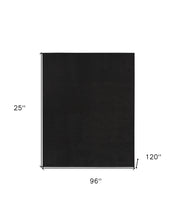 8' X 10' Black Non Skid Indoor Outdoor Area Rug