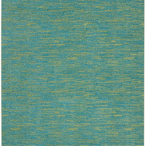 6' X 9' Blue And Green Striped Non Skid Indoor Outdoor Area Rug