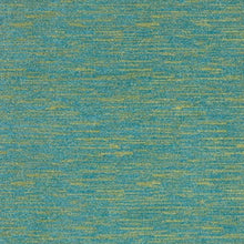 6' X 9' Blue And Green Striped Non Skid Indoor Outdoor Area Rug