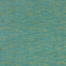 7' X 10' Blue And Green Striped Non Skid Indoor Outdoor Area Rug