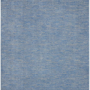 10' X 14' Blue And Grey Striped Non Skid Indoor Outdoor Area Rug