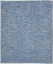 10' X 14' Blue And Grey Striped Non Skid Indoor Outdoor Area Rug