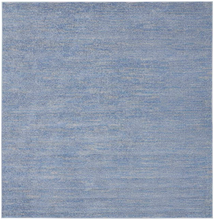 7' X 7' Blue And Grey Square Striped Non Skid Indoor Outdoor Area Rug