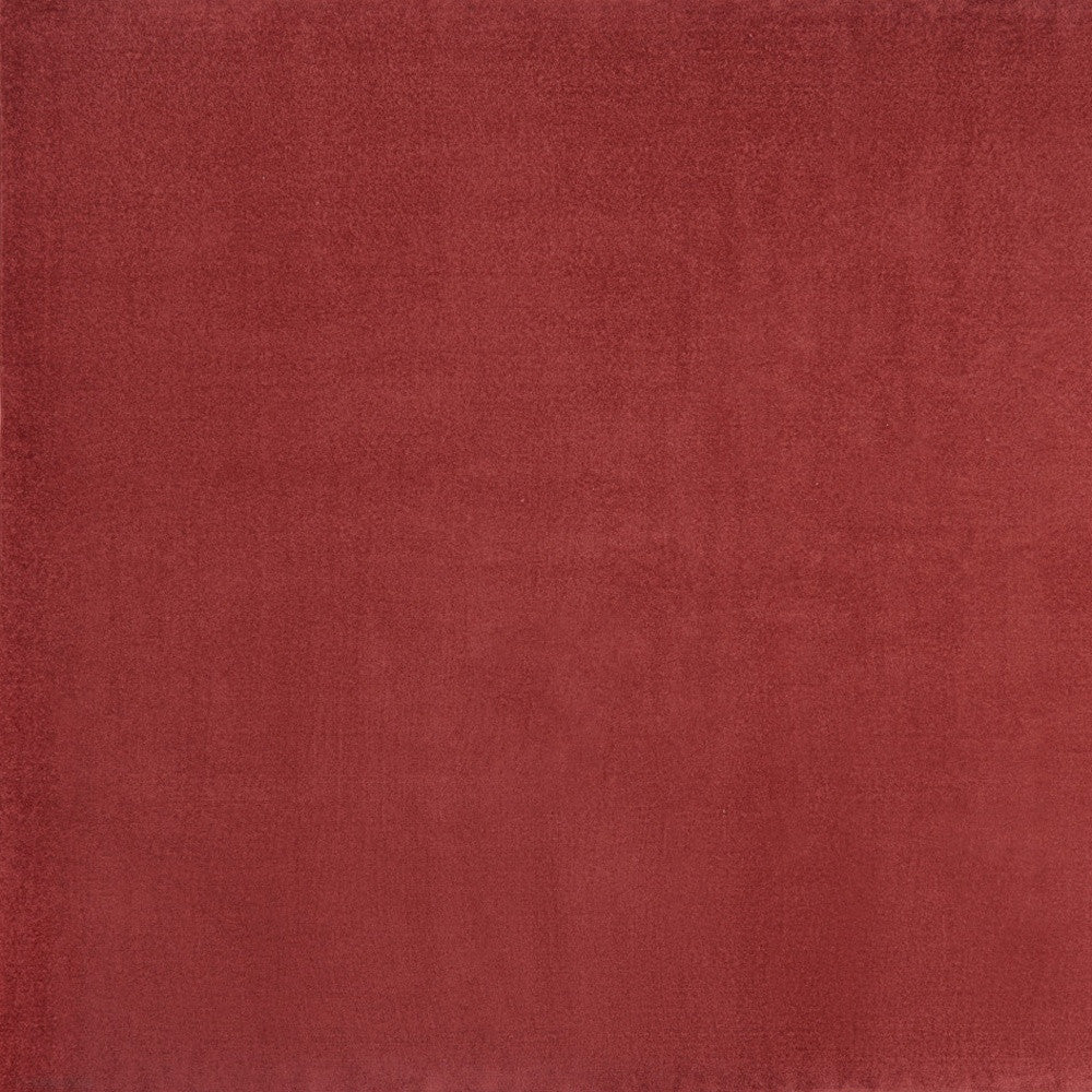 9' X 9' Brick Red Square Non Skid Indoor Outdoor Area Rug