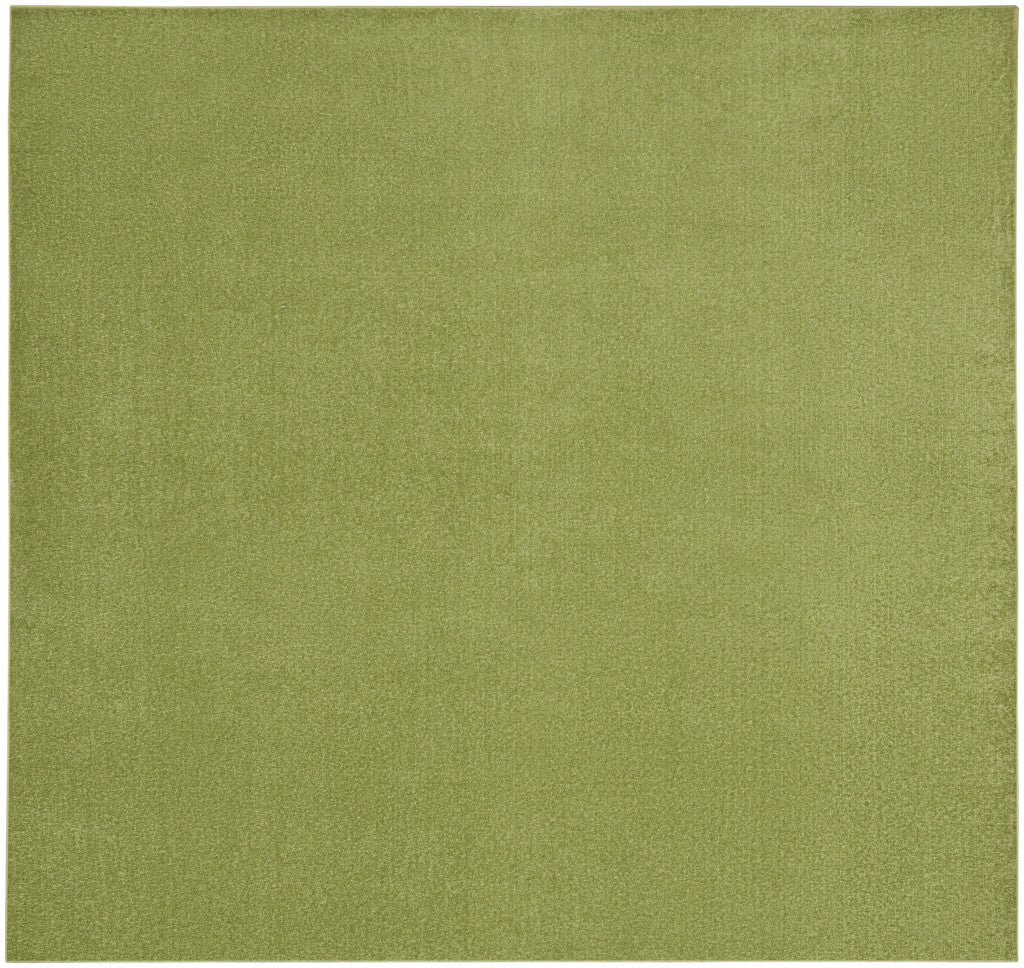 9' X 9' Green Square Non Skid Indoor Outdoor Area Rug