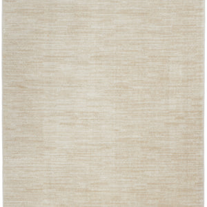 Ivory And Beige Non Skid Indoor Outdoor Area Rug - 5' x 7'