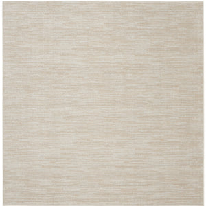 Ivory And Beige Square Non Skid Indoor Outdoor Area Rug - 7' x 7'