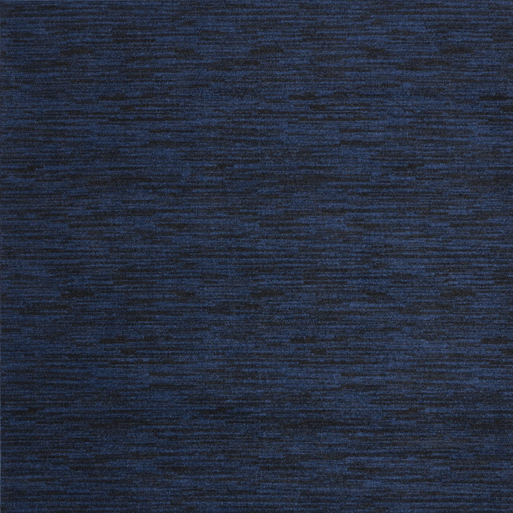 7' X 7' Midnight Blue Square Non Skid Indoor Outdoor Area Rug