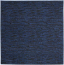 9' X 9' Midnight Blue Square Non Skid Indoor Outdoor Area Rug