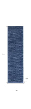 Navy Blue Non Skid Indoor Outdoor Runner Rug - 2' x 10'
