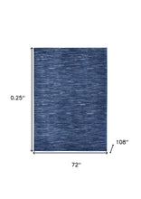 6' X 9' Navy Blue Indoor Outdoor Area Rug