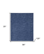 8' X 10' Navy Blue Non Skid Indoor Outdoor Area Rug