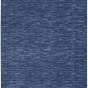 9' X 12' Navy Blue Non Skid Indoor Outdoor Area Rug