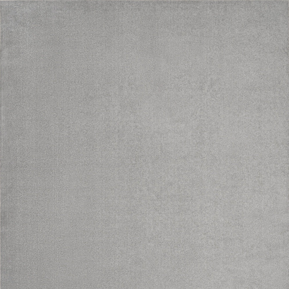 Silver Grey Non Skid Indoor Outdoor Area Rug - 10' x 14'