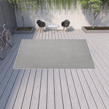 Silver Grey Non Skid Indoor Outdoor Area Rug - 10' x 14'