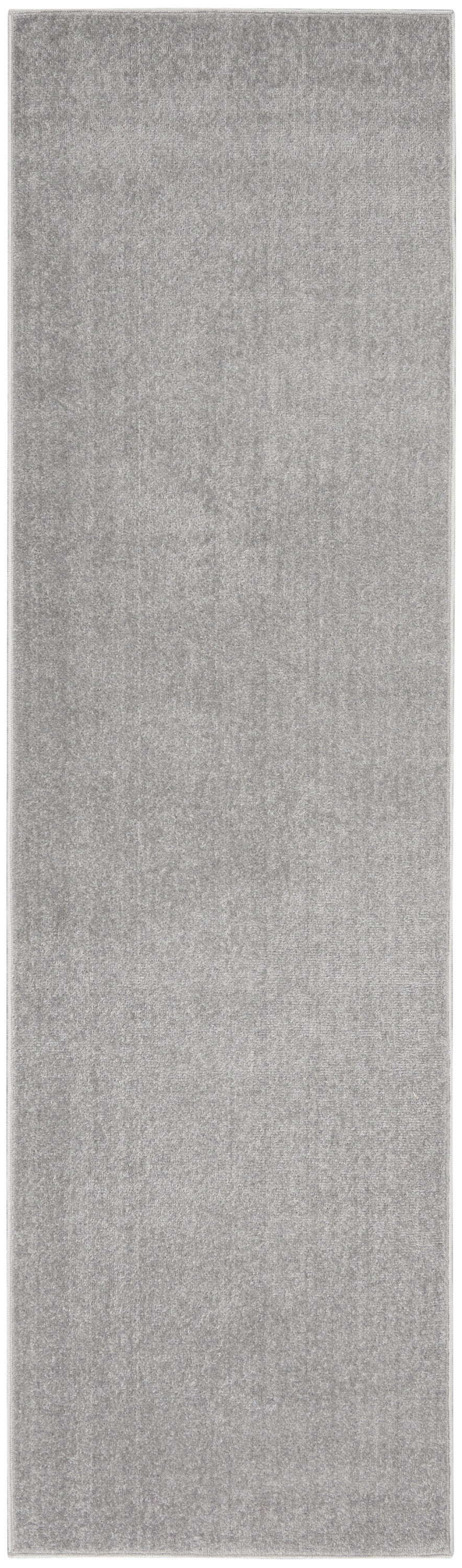 Silver Grey Non Skid Indoor Outdoor Runner Rug 2' X 8'