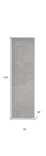Silver Grey Non Skid Indoor Outdoor Runner Rug 2' X 8'