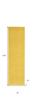 2' X 6' Yellow Non Skid Indoor Outdoor Runner Rug