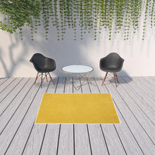 5' X 7' Yellow Non Skid Indoor Outdoor Area Rug