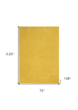 6' X 9' Yellow Indoor Outdoor Area Rug