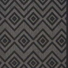 5' X 7' Charcoal Black Argyle Indoor Outdoor Area Rug