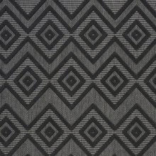 6' X 9' Charcoal Black Argyle Indoor Outdoor Area Rug