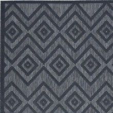 5' X 7' Navy Blue Argyle Indoor Outdoor Area Rug