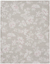8' X 10' Natural Floral Distressed Washable Area Rug