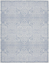 8' X 10' Slate Damask Distressed Washable Area Rug