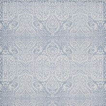 8' X 10' Slate Damask Distressed Washable Area Rug