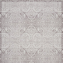 8' X 10' Stone Damask Distressed Washable Area Rug