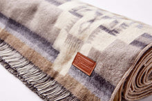 Gray Woven Acrylic Reversable Throw