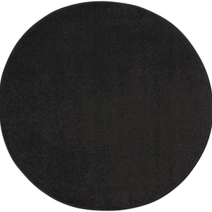 4' X 4' Black Round Non Skid Indoor Outdoor Area Rug
