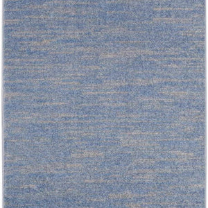 3' X 5' Blue And Grey Striped Non Skid Indoor Outdoor Area Rug