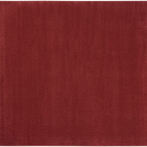 5' X 5' Brick Red Square Non Skid Indoor Outdoor Area Rug