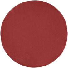 6' X 6' Brick Red Round Non Skid Indoor Outdoor Area Rug
