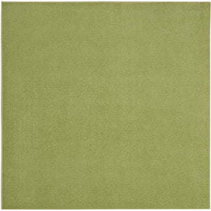 5' X 5' Green Square Non Skid Indoor Outdoor Area Rug