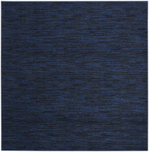 5' X 5' Midnight Blue Square Non Skid Indoor Outdoor Area Rug