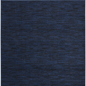 5' X 5' Midnight Blue Square Non Skid Indoor Outdoor Area Rug