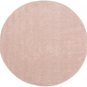 4' X 4' Pink Round Non Skid Indoor Outdoor Area Rug