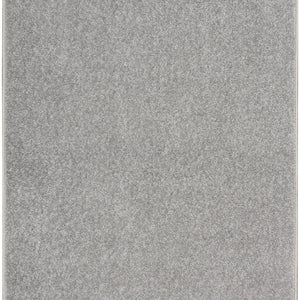 Silver Grey Non Skid Indoor Outdoor Runner Rug 2' X 4'