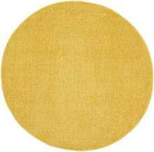 4' X 4' Yellow Round Non Skid Indoor Outdoor Area Rug