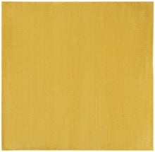 5' X 5' Yellow Square Non Skid Indoor Outdoor Area Rug