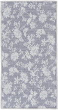 2' X 4' Grey Floral Washable Area Rug